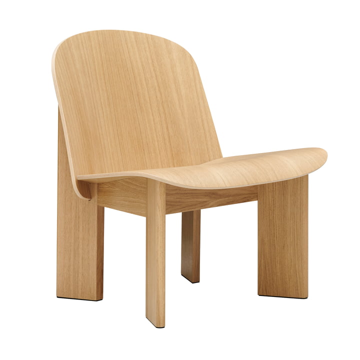 Chisel Lounge Chair, Eiche (wasserbasiert lackiert) von HAY