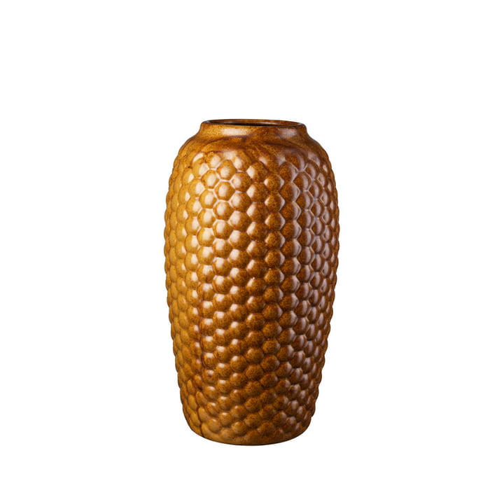 FDB Møbler - S8 Lupin Vase, Ø 15,5 x H 28 cm, gold brown