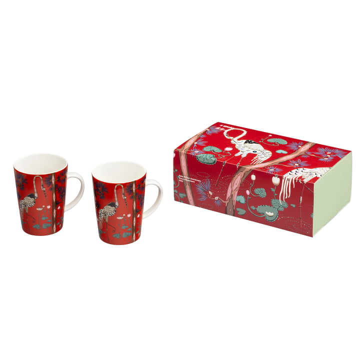 Iittala - Taika Becher mit Henkel 0.4 l Geschenkverpackung zur Jubiläums-Edition, rot (2er Set)