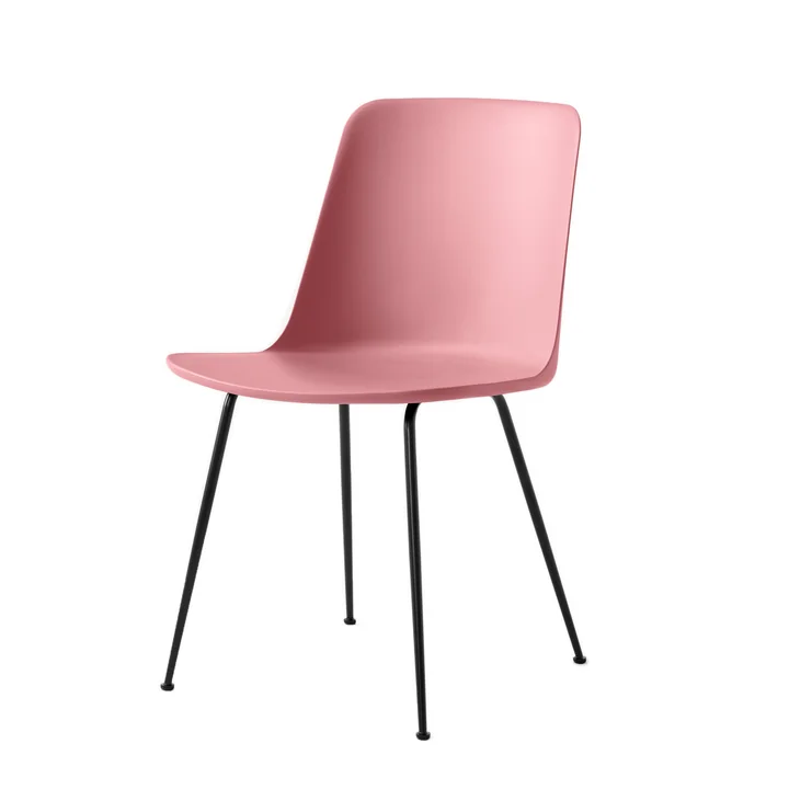Rely Chair HW6, soft pink / Gestell schwarz von &Tradition