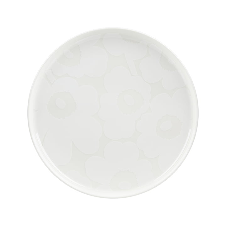 Marimekko - Oiva Unikko Teller, Ø 25 cm, weiß 