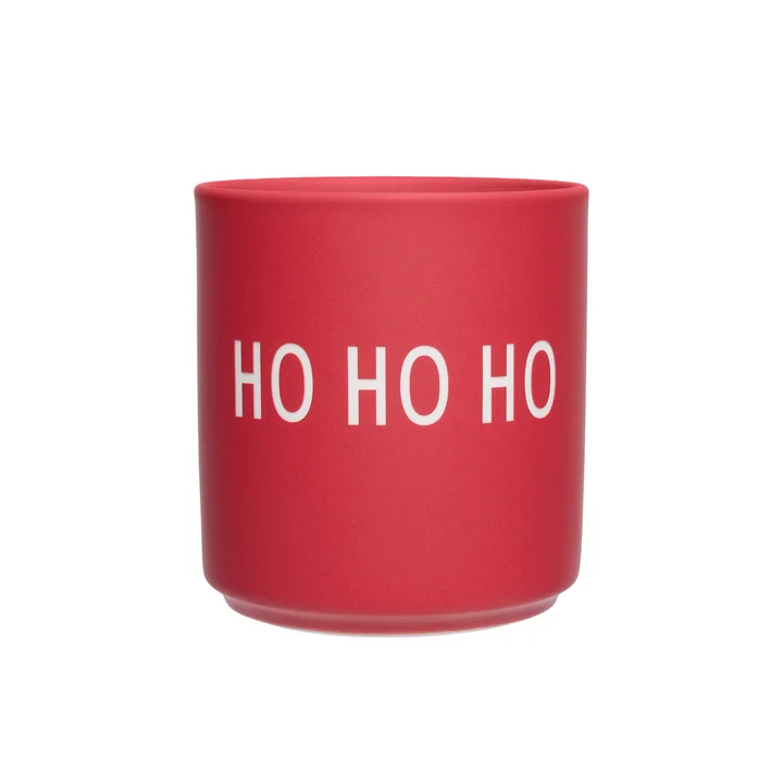 AJ Favourite Porzellan Becher, Ho Ho Ho / faded rose von Design Letters