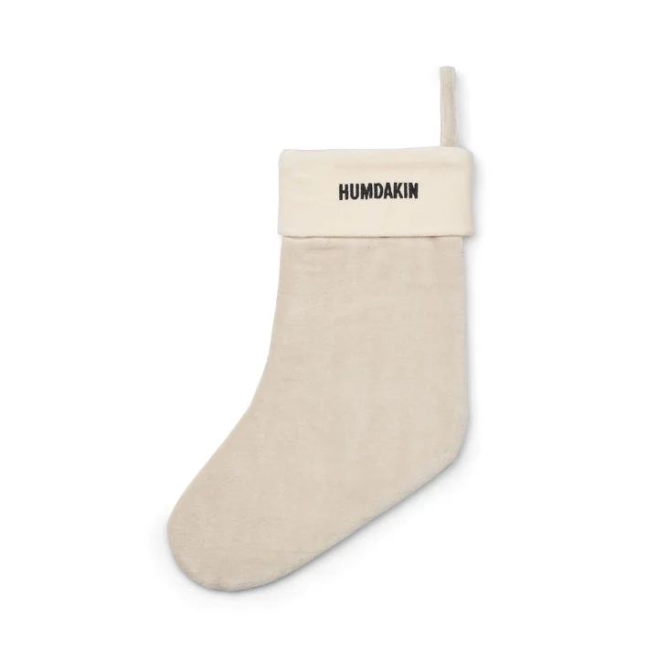 Weihnachtsstrumpf, samt / light stone von Humdakin