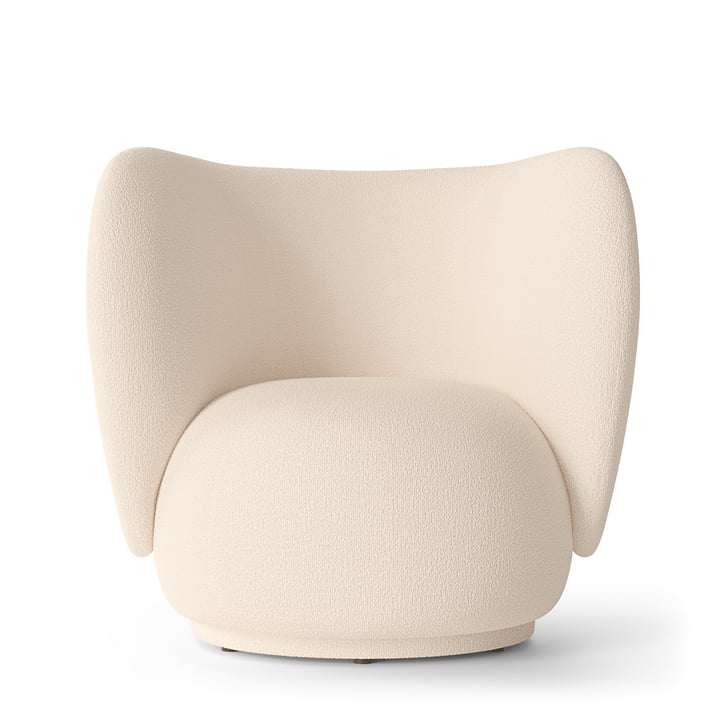 ferm Living - Rico Lounge Chair, Wool Bouclé off-white