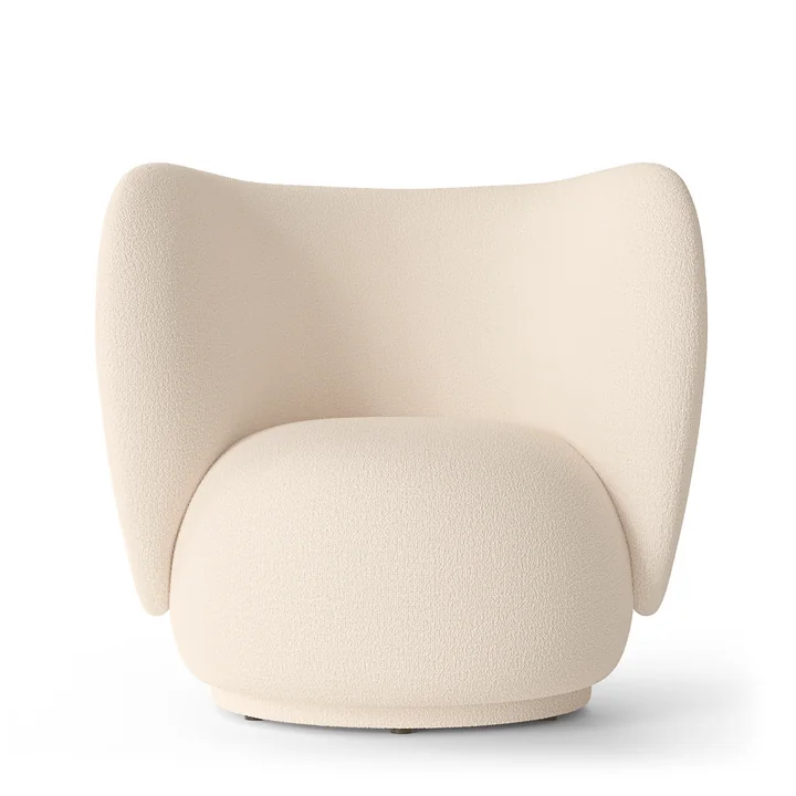 Ferm Living - Rico Lounge Chair, Wool Bouclé off-white
