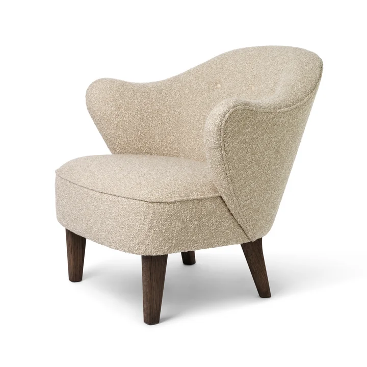 Audo - Ingeborg Sessel, Eiche dunkel gebeizt / beige (Sahco Zero 0001)