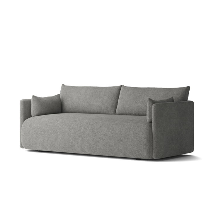 Audo - Offset Sofa, 2-Sitzer, dunkelgrau (Audo Bouclé 16)