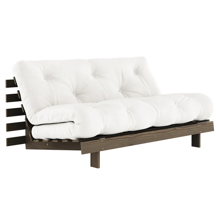 Karup - Roots Schlafsofa, 160 x 200 cm, Kiefer carobbraun / natural (701)