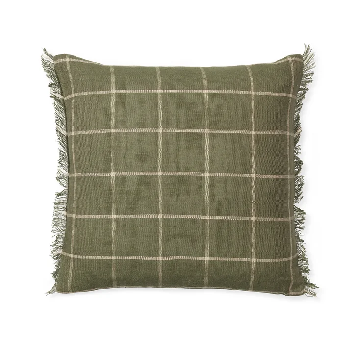 Calm Kissen, 48 x 48 cm, olive / off-white von Ferm Living
