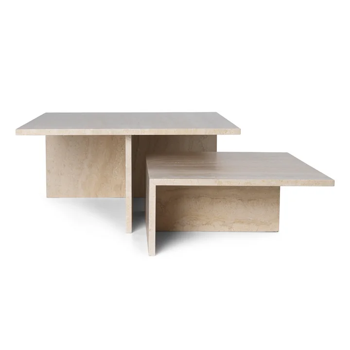 Distinct Grande Duo Couchtisch, Travertin-Stein von Ferm Living