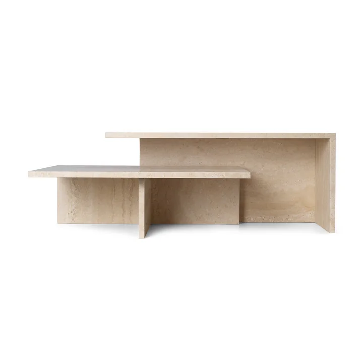 Distinct Grande Duo Couchtisch, Travertin-Stein von Ferm Living