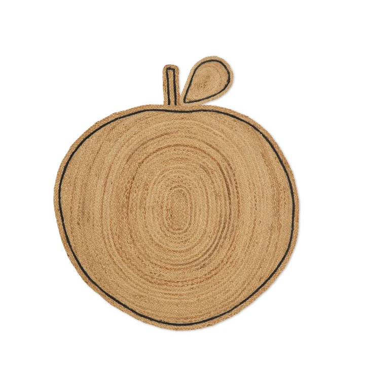 Juteteppich geflochten, Apfel / Natur von Ferm Living