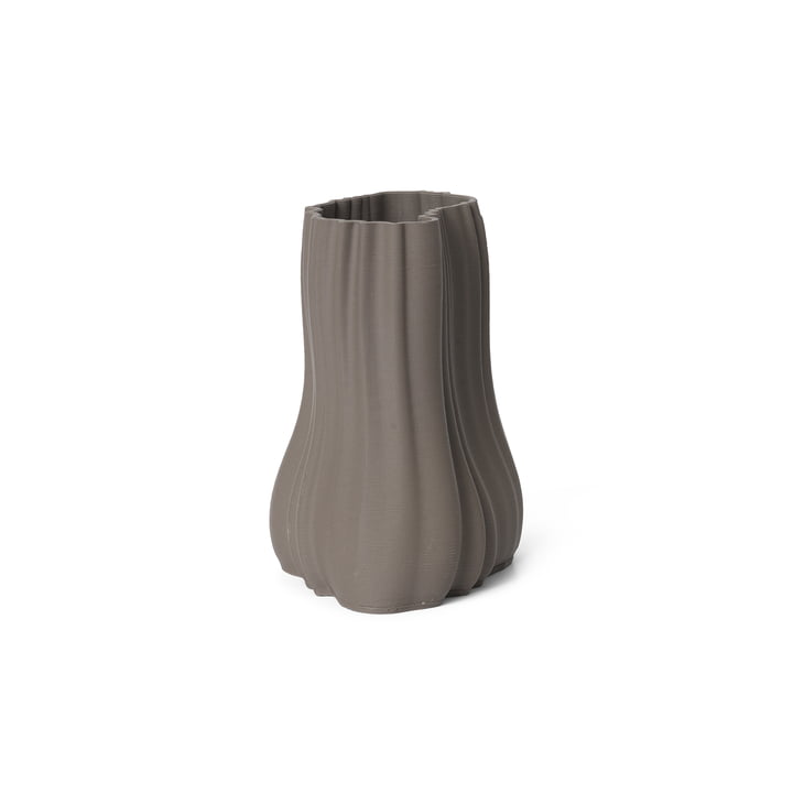 Moire Vase, H 20 cm, anthracite von ferm Living