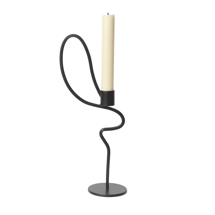 Valse Kerzenständer hoch, schwarz von Ferm Living