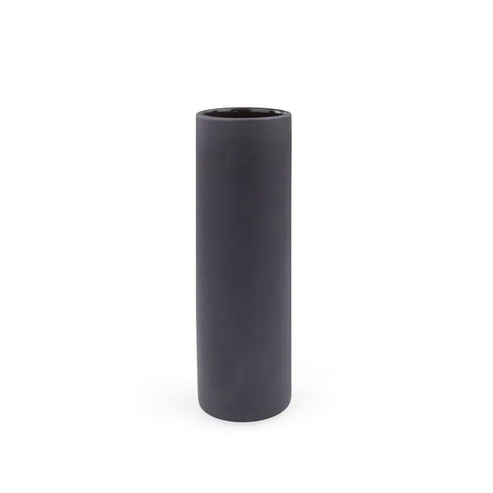 Nuuck - Keramik Vase Ø 6 x H 19 cm, charcoal black