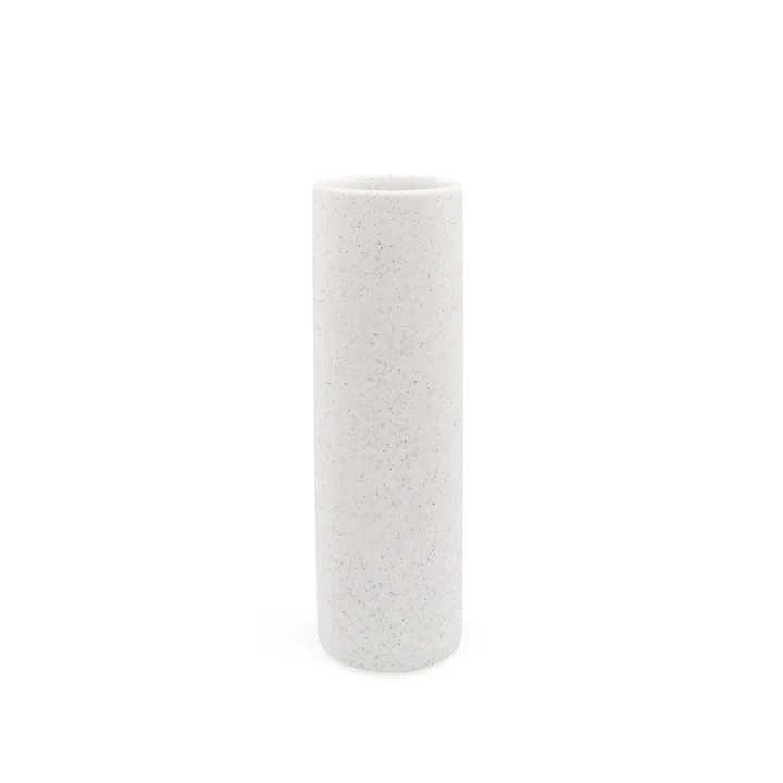Nuuck - Keramik Vase Ø 6 x H 19 cm, speckled white