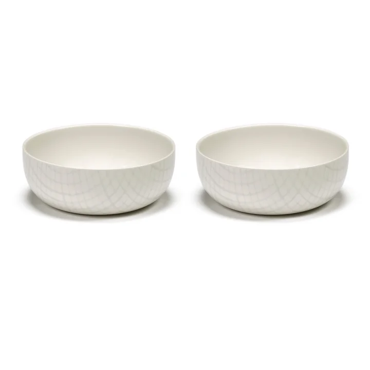 Zuma Schale by Kelly Wearstler, Ø 19,5 cm, Salt / weiß (2er-Set) von Serax