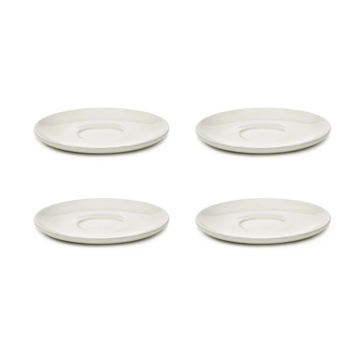 Zuma Untertasse zur Espressotasse by Kelly Wearstler, Ø 10,5 cm, Salt / weiß (4er-Set) von Serax