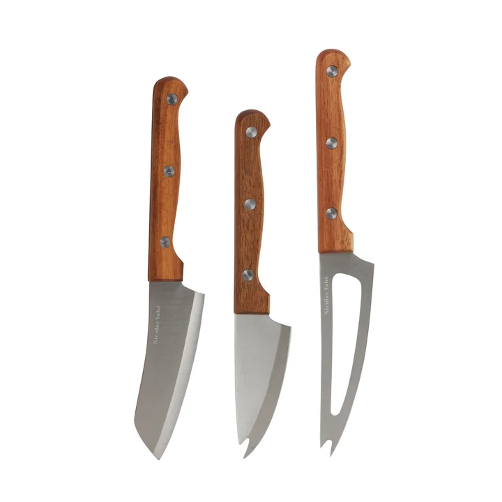 Käsemesser, Akazie natur / Edelstahl (3er-Set) von Nicolas Vahé