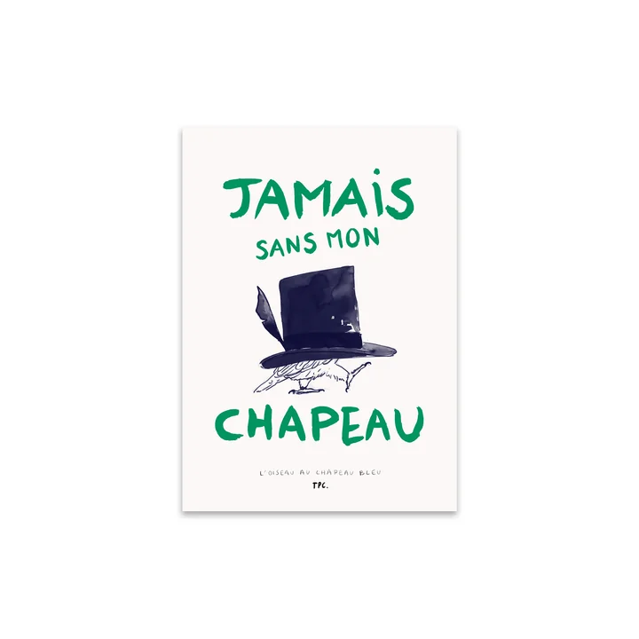 The Poster Club - L'Oiseau au Chapeau Bleu von Another Art Project, 30 x 40 cm