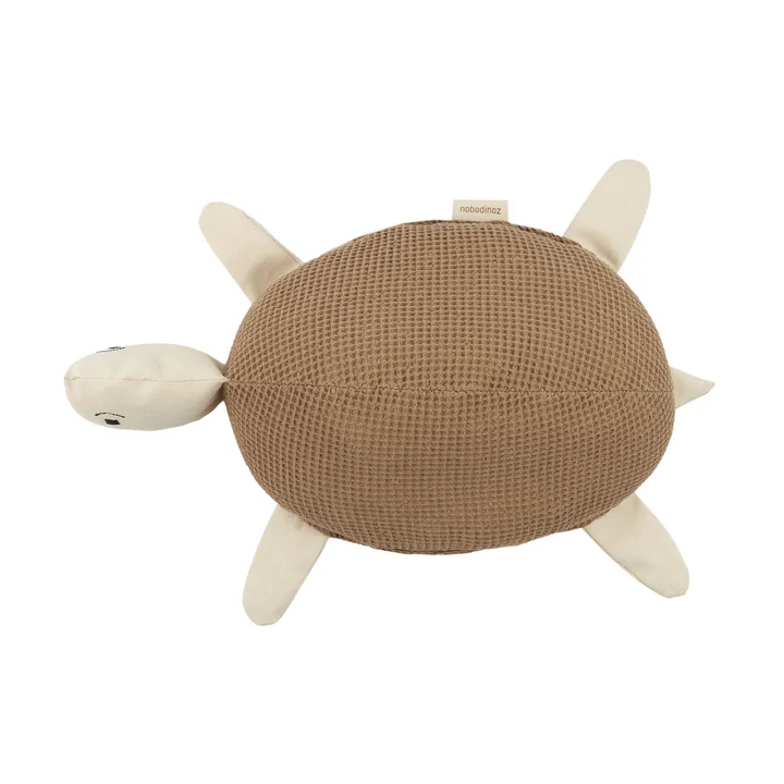 Nobodinoz - Wabi Sabi Kissen, Schildkröte, 20 x 30 cm, sesame