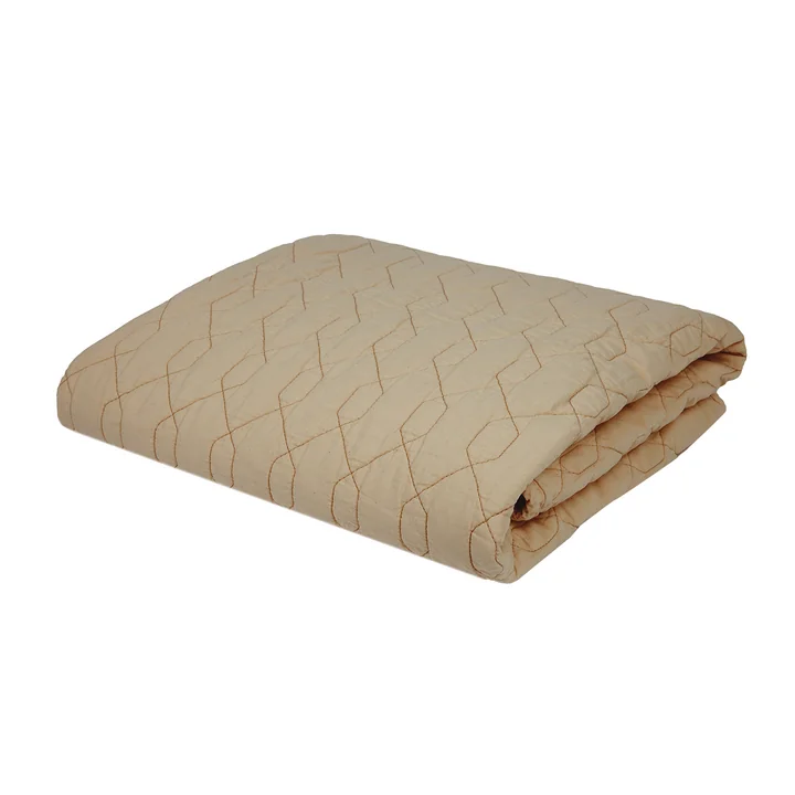 Wabi Sabi Steppdecke, 100 x 135 cm, sesame von Nobodinoz