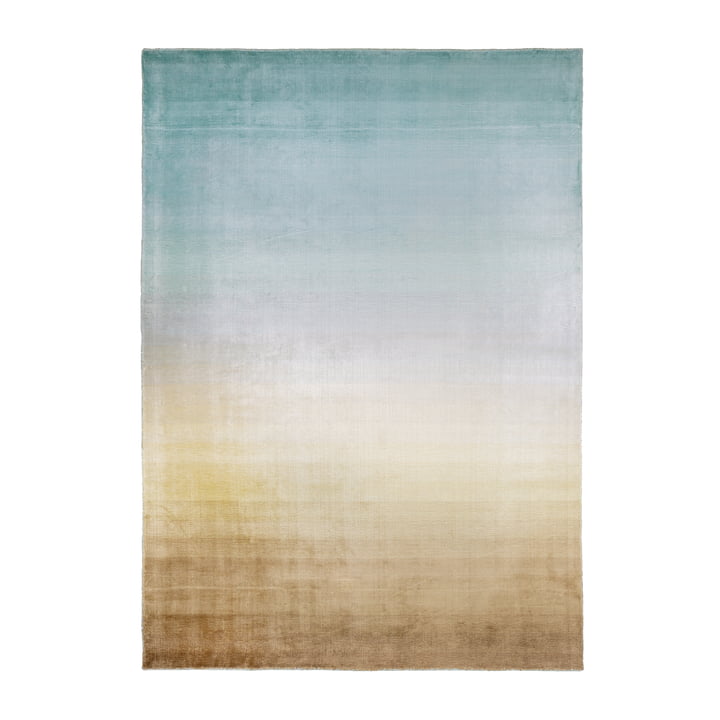 Ombre Loom Teppich 170 x 240 cm, aqua gold von Sitzfeldt