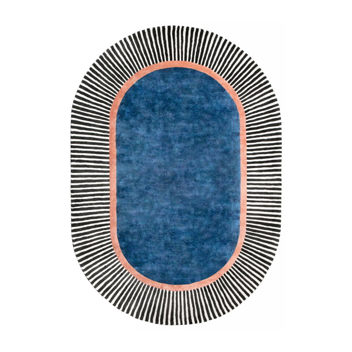 Studio Zondag - Farah Teppich 170 x 240 cm, blau / salmon