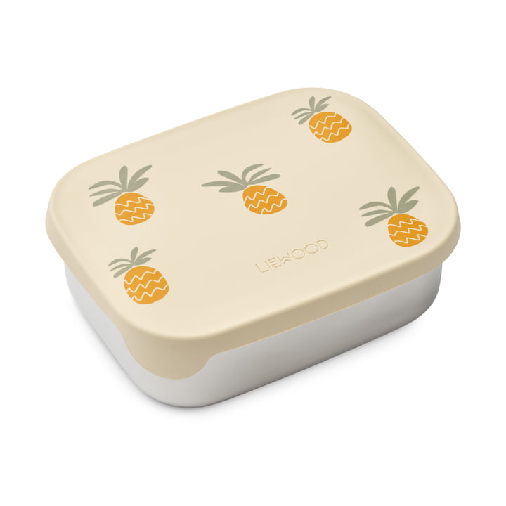 Arthur Lunchbox mit Deckel, pineapples / cloud cream von LIEWOOD
