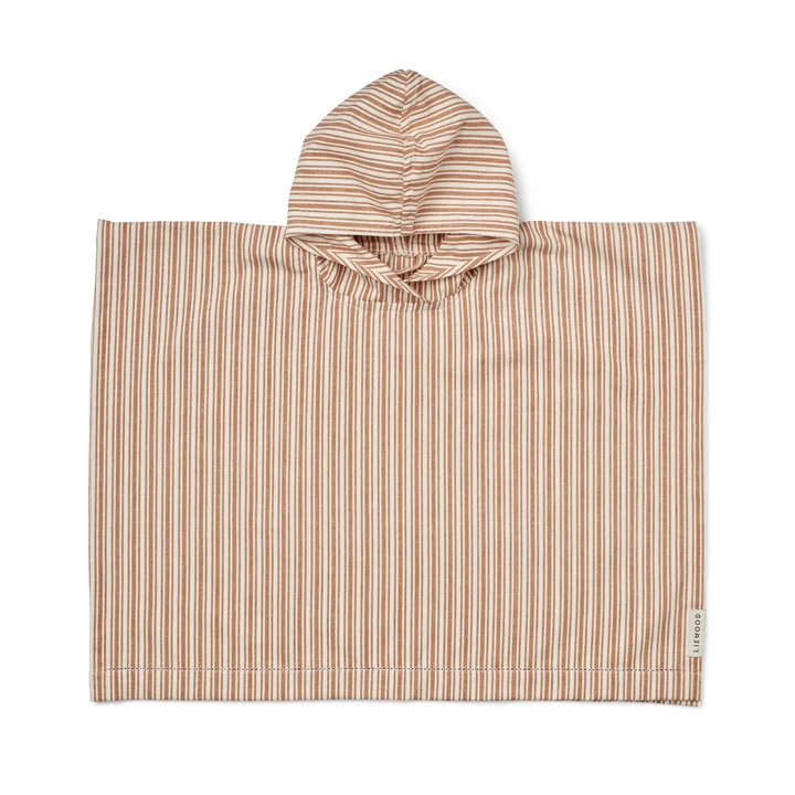 Roomie Badeponcho, gestreift, tuscany rose / creme de la creme von LIEWOOD