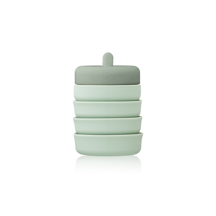 Wilson faltbare Trinkflasche, dusty mint / faune green von LIEWOOD