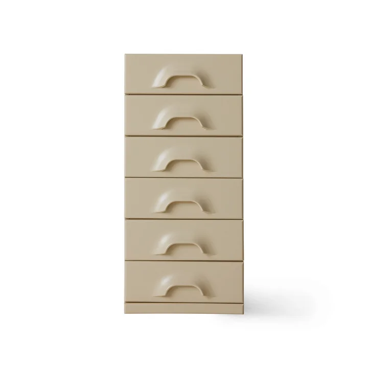 HKliving - Kommode mit 6 Schubladen, cream