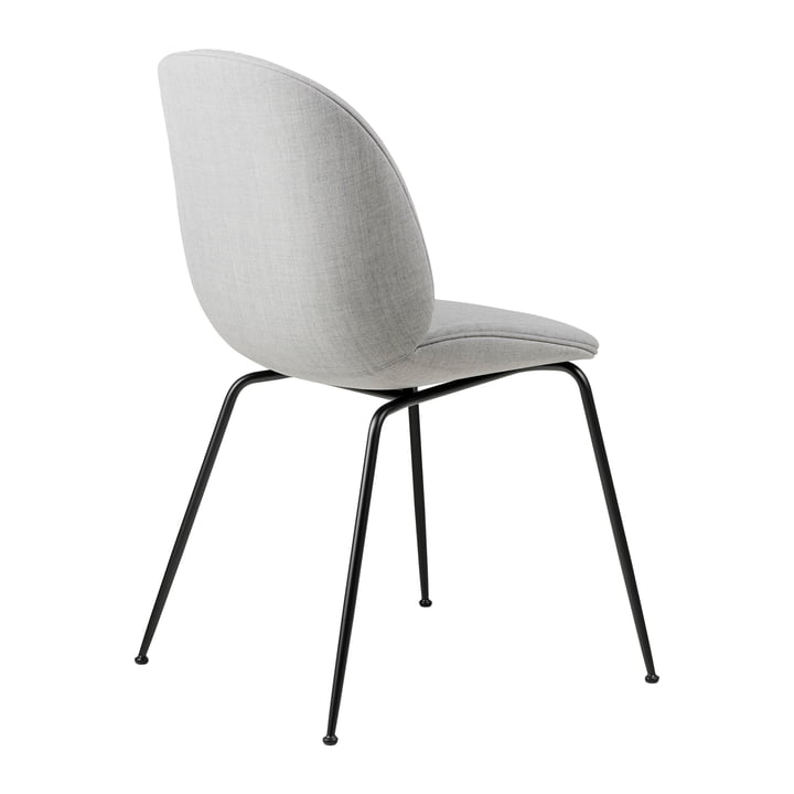 Gubi - Beetle Dining Chair Vollpolsterung (Conic Base), Schwarz / Remix 3 (123)