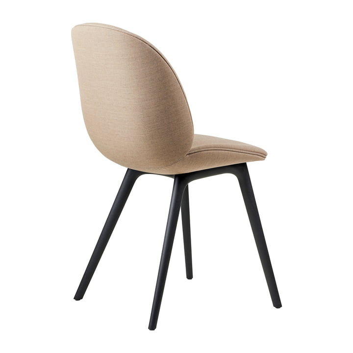 Gubi - Beetle Dining Chair Vollpolsterung (Plastic Base), Schwarz / Remix 3 (233)