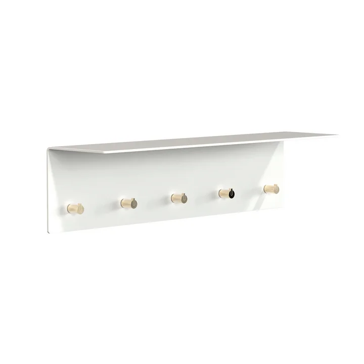 Unu Wandgarderobe, weiß matt/gold poliert, BxHxT 60x15x15 cm von Frost