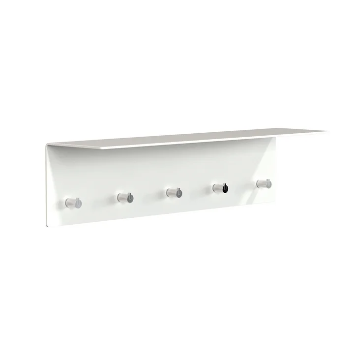 Unu Wandgarderobe, weiß matt/weiß poliert, BxHxT 60x15x15 cm von Frost