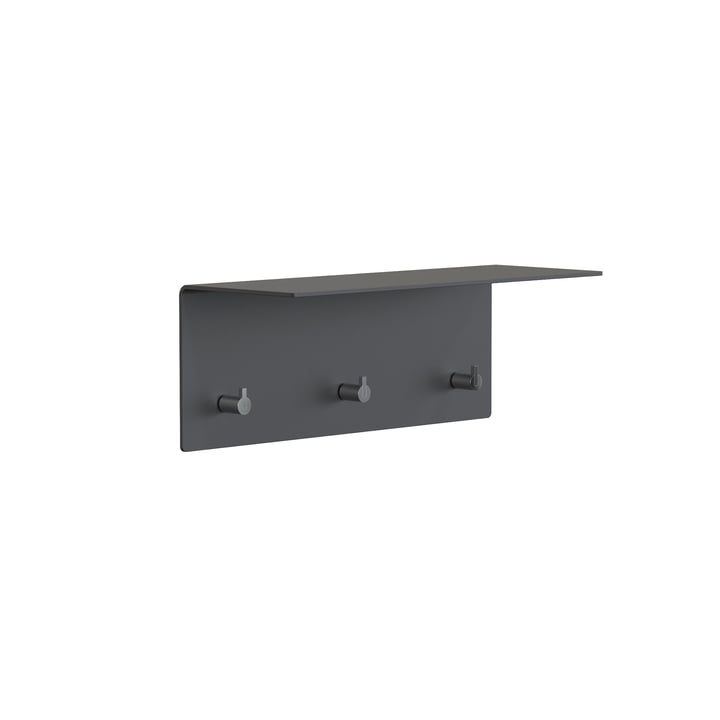 Unu Wandgarderobe, schwarz matt, BxHxT 40x15x15 cm von Frost