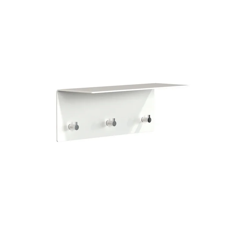 Unu Wandgarderobe, weiß matt/weiß poliert, BxHxT 40x15x15 cm von Frost