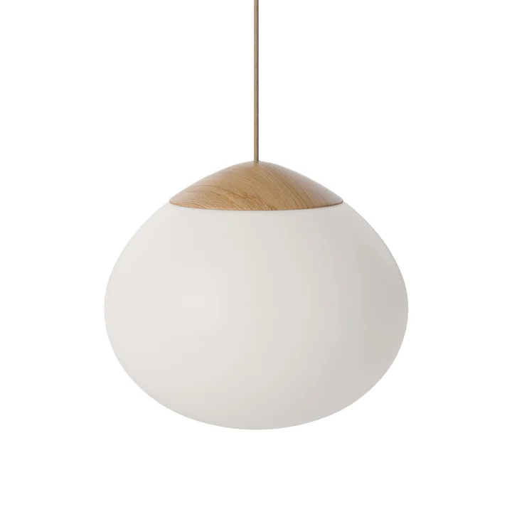 Acorn Pendelleuchte Ø 32 cm, Eiche geölt / Opalglas matt von Bolia