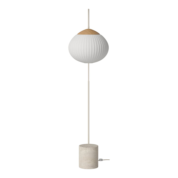 Acorn Stehleuchte, Eiche geölt / Stahl creme / sand von Bolia