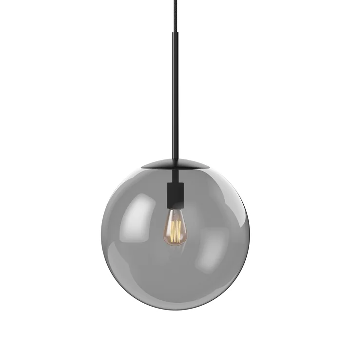 Orb Pendelleuchte Ø 25 cm, schwarz matt / rauchgrau von Bolia