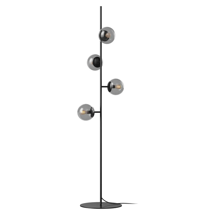Orb Stehleuchte, schwarz matt / rauchgrau von Bolia