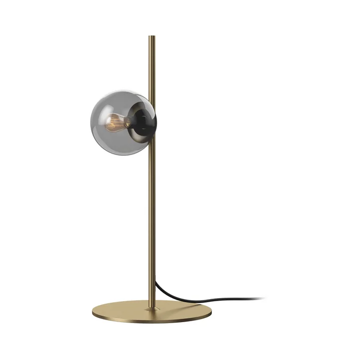 Orb Tischleuchte, Messing antik matt / rauchgrau von Bolia