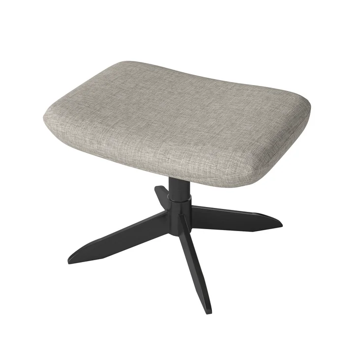 Saga Hocker, Stahl schwarz / Nantes sand von Bolia