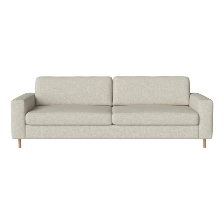 Scandinavia 3-Sitzer Sofa, Eiche geölt / Nantes hellbeige von Bolia
