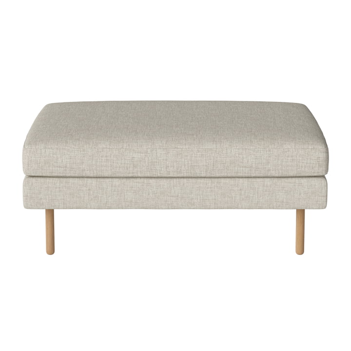 Scandinavia Pouf 100 x 70 cm, Eiche geölt / Nantes hellbeige von Bolia