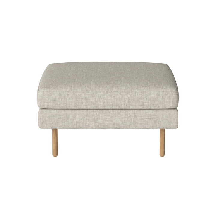 Scandinavia Pouf 70 x 70 cm, Eiche geölt / Nantes hellbeige von Bolia