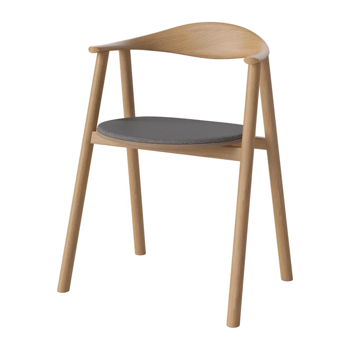 Swing Armlehnstuhl, Eiche geölt / London multi grau von Bolia