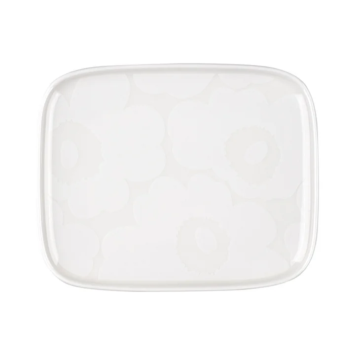 Oiva Unikko Servierplatte, 15 x 12 cm, weiß von Marimekko