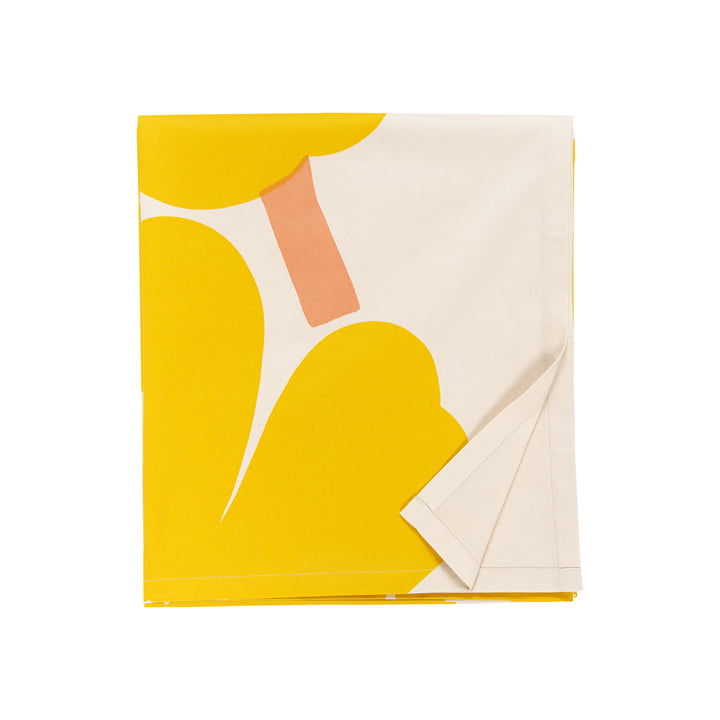 Unikko Tischdecke 140 x 250 cm, cotton / yellow / pink von Marimekko